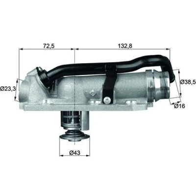 Afbeelding van MAHLE ORIGINAL TM 8 105 Thermostaat, koelvloeistof Met pakking VOLKSWAGEN: Passat B5 GP Saloon, Estate