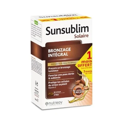 Afbeelding van Sunsublim bruiningsvoorbereiding voor normale huid, 90 capsules
