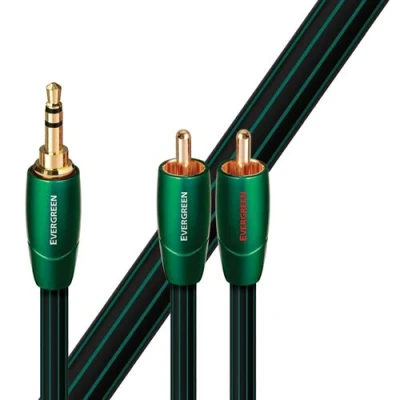 Afbeelding van Audioquest Evergreen 3.5mm naar 2x RCA Kabel Mini Jack Overgangskabel 2m