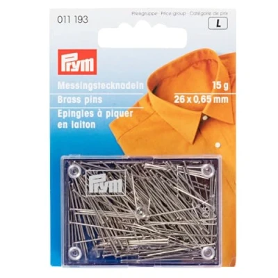 Afbeelding van Prym kopspelden 100 stuks messing rvs 26 mm x 0,65 no 103