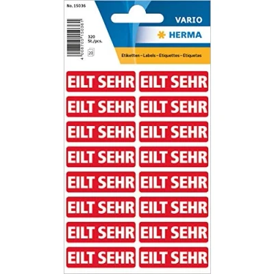 Afbeelding van HERMA Textetiketten &quot;eilt sehr&quot;