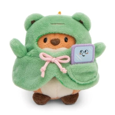 Afbeelding van Geeks Fox pluche Set 8 cm met videospel &amp; kikkerkostuum in geschenkdoos, 8,5 x 6,5 10 cm, rood, knuffeldier, schattig speelgoed om te knuffelen en spelen, een geweldig cadeau idee
