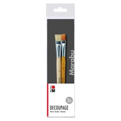 Afbeelding van Set de penseel decoupage serviettentechniek Marabu Robust plat taille 16