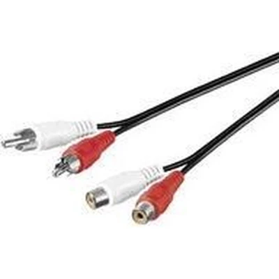 Afbeelding van Microconnect 2xRCA/2xRCA 10m 2 x RCA Zwart, Rood, Wit audio kabel