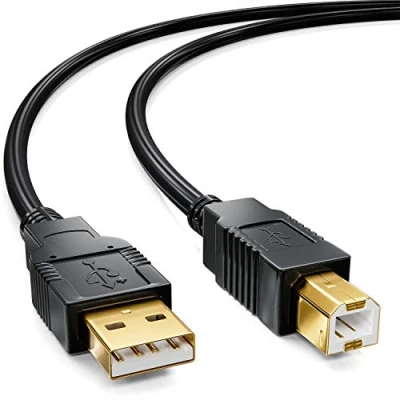 Afbeelding van deleyCON 15 m actieve kabel, USB 2.0, printerkabel, scanner, kabel met signaalversterker, repeaterkabel, printercomputer, scanner