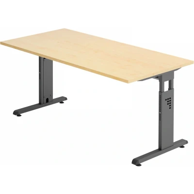Afbeelding van MEGA 16 G Bureau 160 x 80 Tafelhoogte I In hoogte verstelbaar Esdoorn/Grafiet