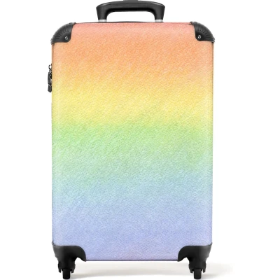 Afbeelding van NoBoringSuitcases.com® Kindertrolley regenboog Koffer kinderen 55x35x25