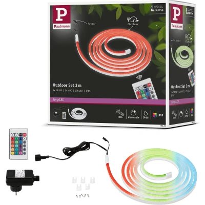 Afbeelding van Paulmann Outdoor Stripe set 3m 78889 LED strip complete Met connector (male) 24 V 3 m RGB
