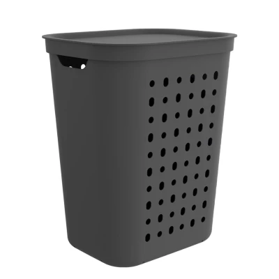 Afbeelding van Wasmand Jona kunststof kleur antraciet , inhoud 55 liter