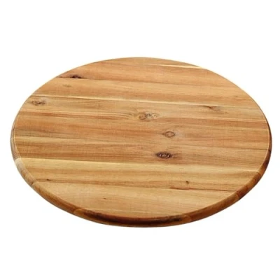 Afbeelding van FSC Acacia Houten Draaiplaat / Draaiplateau Diameter 40 Cm. Roterende snijplank Draaibare Plaat Draaiende plank voor Kaas, Taart of andere Hapjes Afm. x 4