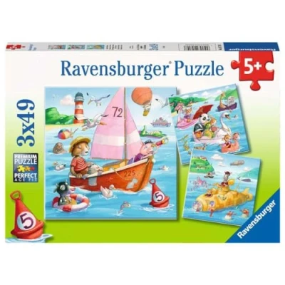 Afbeelding van Ravensburger puzzel Watervoertuigen Legpuzzel 3x49 stukjes