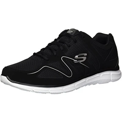 Afbeelding van Skechers Satisfaction Flash 58350BKW Kleur: Zwart Maat: 43 EU