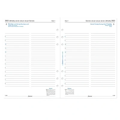 Afbeelding van Filofax A5 agendavulling 2023 1 dag per pagina
