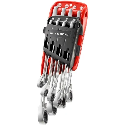 Image de FACOM 467.JPU8 Clé à cliquet anneau en pouces dans une mallette de transport 8 pièces