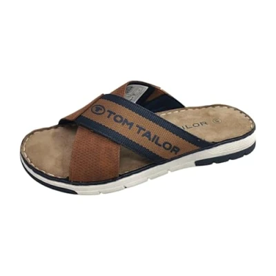 Afbeelding van TOM Tailor Muiltjes, Heren, Maat: 45, Rust Textiel/ synthetisch