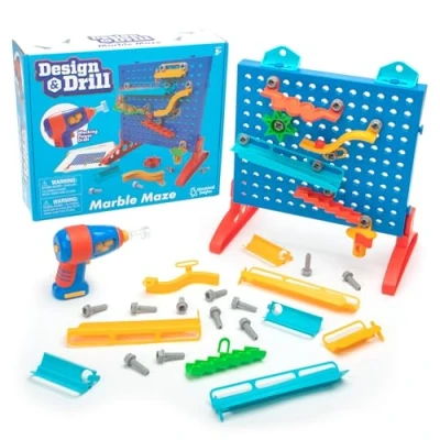 Afbeelding van Learning Resources Design &amp; Drill kogellabyrint, bouwspeelgoed voor fijne motoriek, kogelbaan