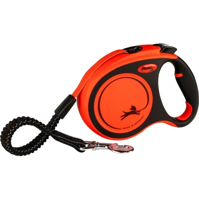 Afbeelding van Flexi Rollijn Xtreme Tape Hondenriem 5 m Oranje Zwart Voor Honden Tot 65 Kg L