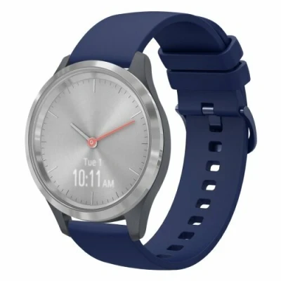 Afbeelding van Garmin Venu 3s / Vivoactive 4s 2s Vivomove Forerunner 255s Soft siliconen bandje Donkerblauw