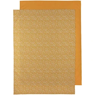 Afbeelding van Meyco Baby Cheetah/Uni wieglaken 2 pack honey gold 75x100cm