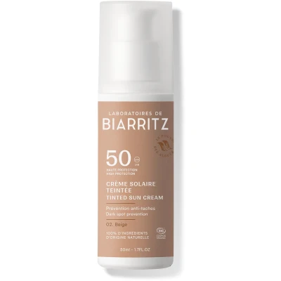 Afbeelding van Laboratoires de Biarritz Suncare Alga Maris Getinte gezichtszonnebrand SPF50 Beige 50ml