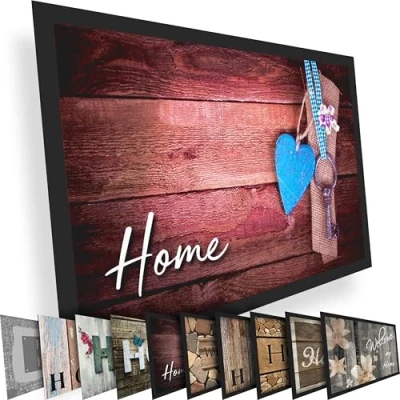 Afbeelding van deurmat vuilvangmat voor binnen en buiten antislip huisdeur Home Design 40 x 60 cm