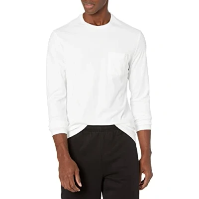 Image de Amazon Essentials T Shirt Manches Longues Homme Coupe Ajustée Blanc M