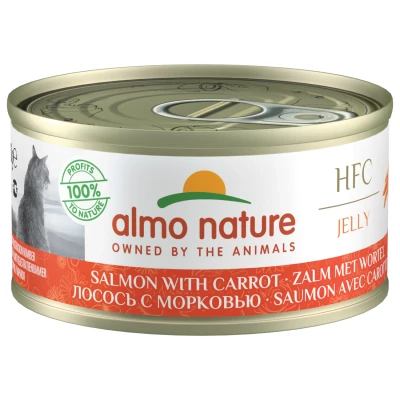 Afbeelding van Almo Nature Hfc Cat Jelly Blik 70 g Kattenvoer Zalm&amp;Wortel