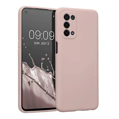 Afbeelding van kwmobile telefoonhoesje geschikt voor Oppo A74 (5G) / A54 Hoesje smartphone Precisie camera uitsnede TPU back cover in kokosmelk