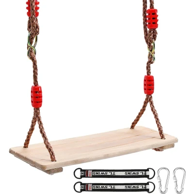 Afbeelding van Schommelstoel, kinderschommel, tuinplank, schommel met verstelbaar touw tot 150 kg, voor volwassenen, kinderen, kinderkamer