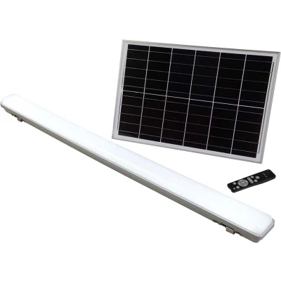Afbeelding van V TAC VT 120018 Witte Solarlampen Solar Tri Proof Tube IP65 18W 1000 Lumen 3IN1
