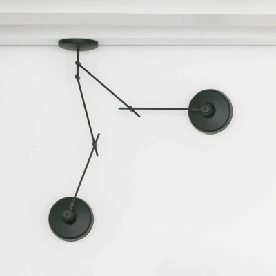 Afbeelding van GRUPA Arigato plafondlamp 2 lamps 110cm zwart