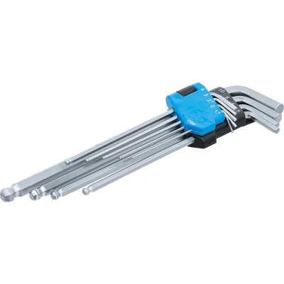 Afbeelding van BGS Stiftsleutelset extra lang inbus met kogelkop 1,5 10 mm 9 delig