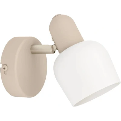 Afbeelding van EGLO Corato Spot E14 15.5 cm Wit/Beige Staal/Glas