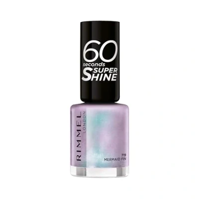 Image de Rimmel Vernis à Ongles 60 Seconds Super Shine Colour Block Ultra Brillance et Longue Tenue Séchage Rapide 719 Mermaid Fin 8ml
