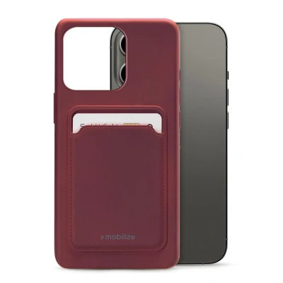 Afbeelding van Mobilize Rubber Gelly Card Case Apple iPhone 13 Pro Matt Bordeaux