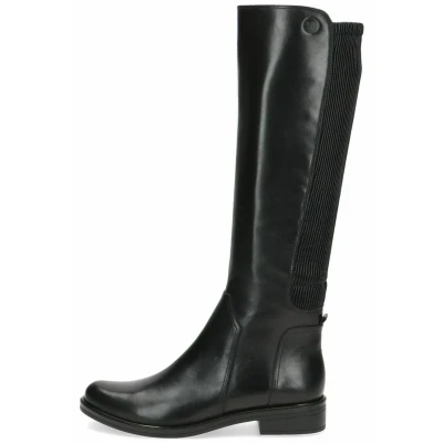 Afbeelding van Caprice Laarzen Black comb, Dames, Maat: 37.5, comb Leer en textiel