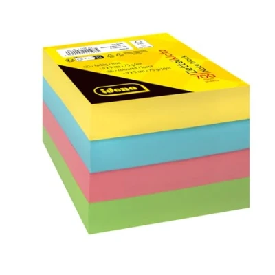 Afbeelding van Idena 11198 notitieblok 9 x cm, 700 notitieblokken van FSC Mix papier, 75 g/m², in 4 kleuren