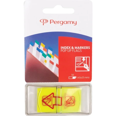 Afbeelding van Pergamy &#039;pop Up Vlag&#039; Pijl &#039;sign Here&#039;, Ft 45 X 25 Mm, 50 Vel Index
