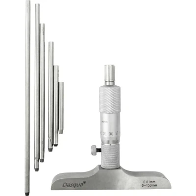 Afbeelding van Dasqua 4611 8125 Dieptemicrometer Met controlemaat 0 150 mm DIN 863