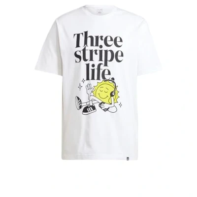 Afbeelding van adidas Sportswear Positivity Graphic Tshirt print, Heren, Maat: Large, White