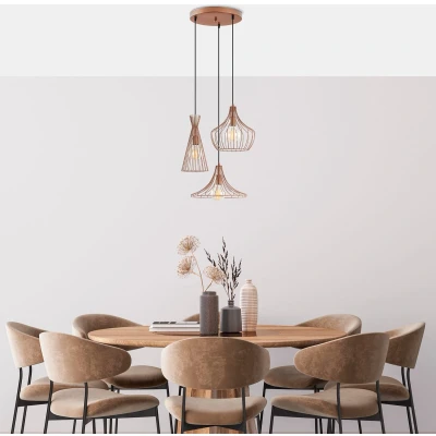 Afbeelding van Hanglamp Mezopotamya N 1298 3 lamps koper