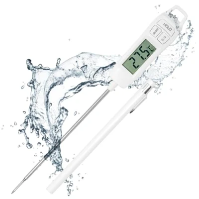 Afbeelding van Joeji&#039;s Kitchen Digitale thermometer voor vlees, 5 seconden, het weergeven van cijfers, lcd display, met knop C/F grill, BBQ, water en melk, keuken
