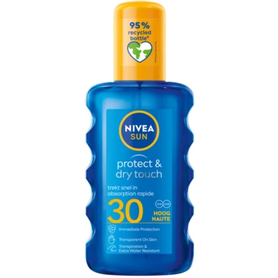 Afbeelding van 2x Nivea Sun Protect en Dry Touch Verfrissende Vernevelende Spray SPF 30 200 ml