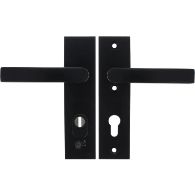 Afbeelding van Veiligheidsbeslag met kruk Starx 72 mm (Kerntrekbeveiliging, Aluminium, Zwart)