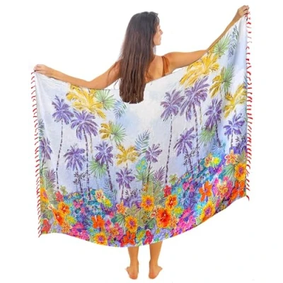 Afbeelding van Blauwe strandjurk voor dames, boho, chic, cover up, sarong, wandtapijt, Asagoa