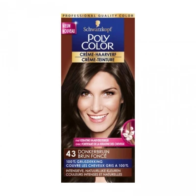 Afbeelding van Schwarzkopf Poly Color Creme Haarverf 43 Donkerbruin