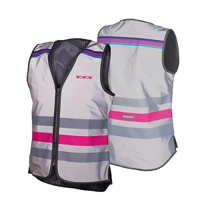 Afbeelding van WOWOW Lucy Jacket Dames Full reflective Grijs/roze Maat Xxl