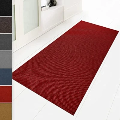 Afbeelding van Floordirekt Schmutzfangmat Hong Kong ideaal voor je entree duurzaam en kleurbestendig verschillende kleuren maten (80 x 100 cm, rood)