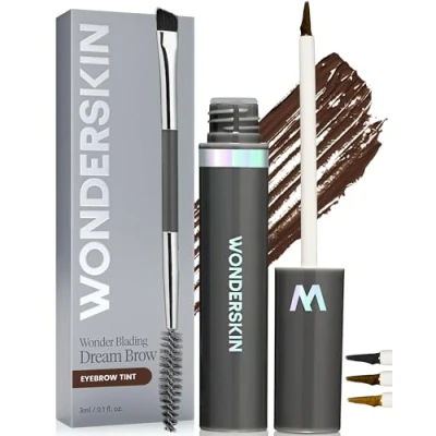 Image de Wonderskin Dream Brow Gel Pour Sourcils, Sourcils Longue Durée, Imperméable, Résistant Au Transfert, Mascara Teinté (Brun Foncé)