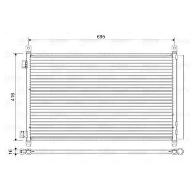 Afbeelding van VALEO 822611 Condensor Airco Met droger Aluminium 416 NISSAN: X Trail